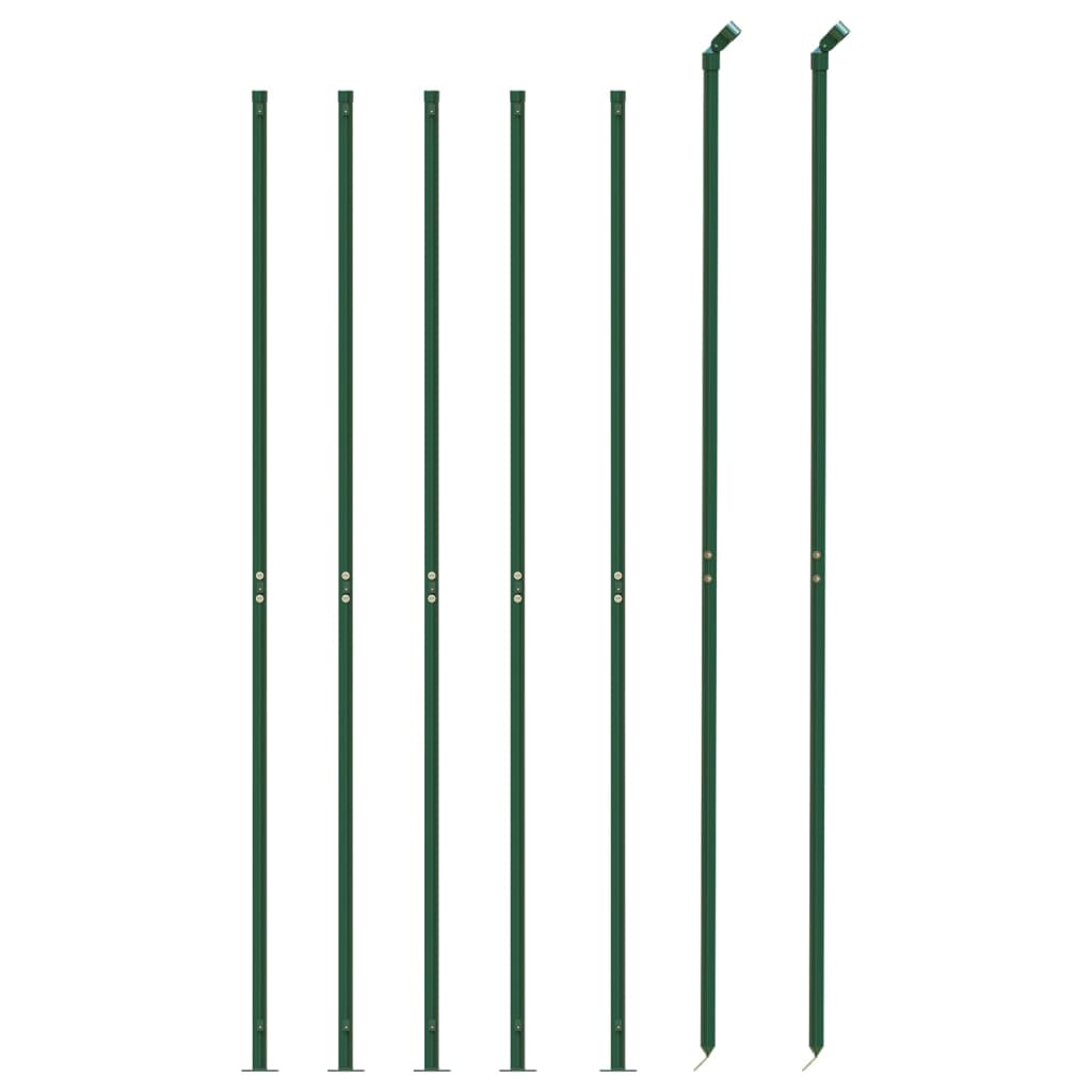 vidaXL Gard plasă de sârmă cu bordură, verde, 2x10 m vidaXL Gard plasă de sârmă cu bordură, verde, 2x10 m