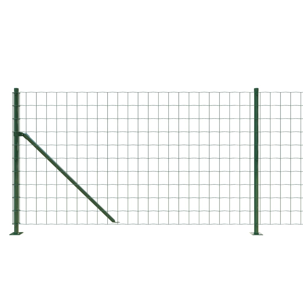 vidaXL Gard plasă de sârmă cu bordură, verde, 0,8x25 m