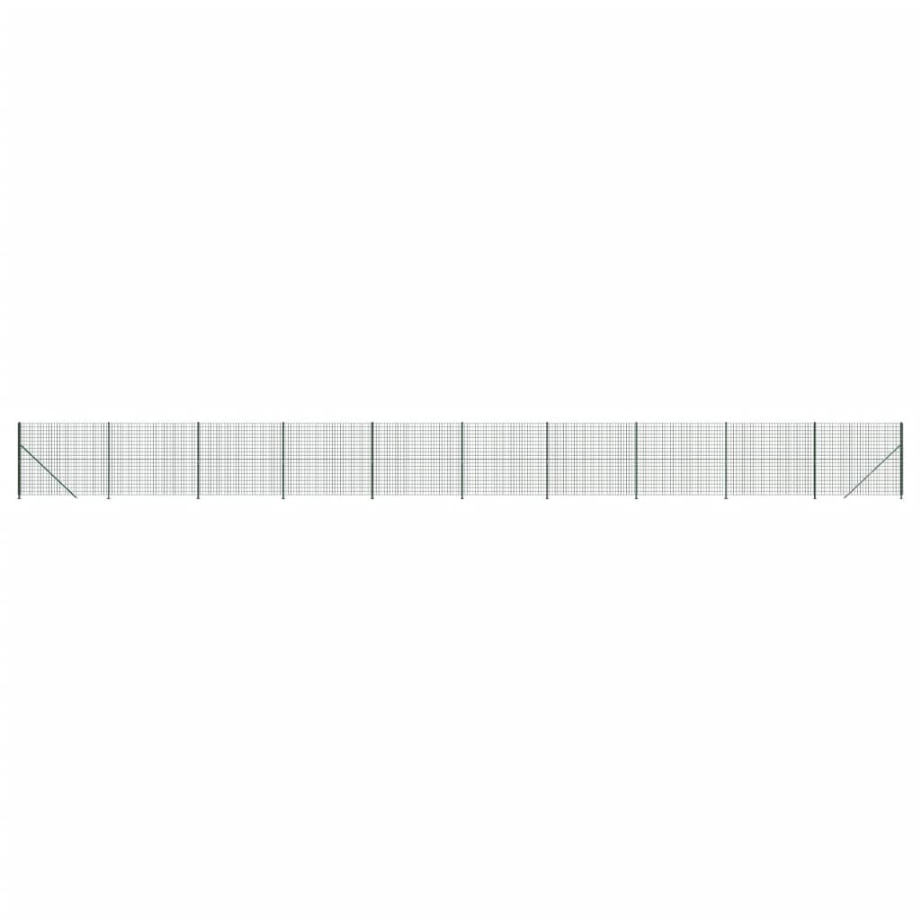 vidaXL Gard plasă de sârmă cu bordură, verde, 1,6x25 m vidaXL Gard plasă de sârmă cu bordură, verde, 1,6x25 m