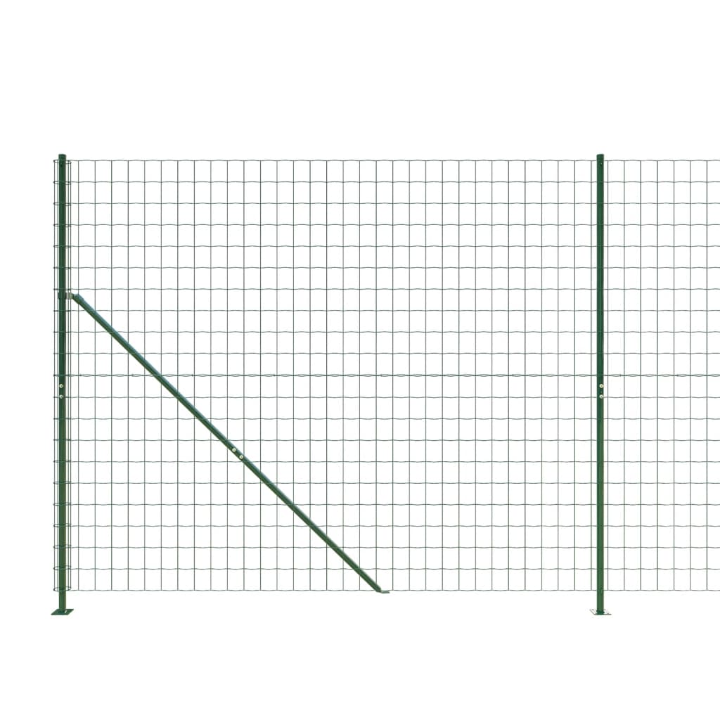 vidaXL Gard plasă de sârmă cu bordură, verde, 1,6x25 m vidaXL Gard plasă de sârmă cu bordură, verde, 1,6x25 m