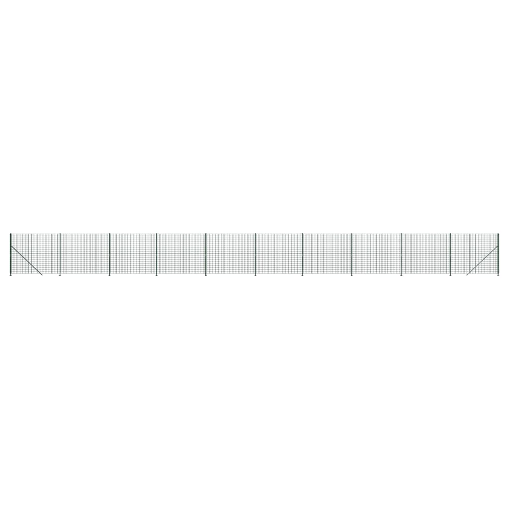 vidaXL Gard plasă de sârmă cu bordură, verde, 2x25 m vidaXL Gard plasă de sârmă cu bordură, verde, 2x25 m