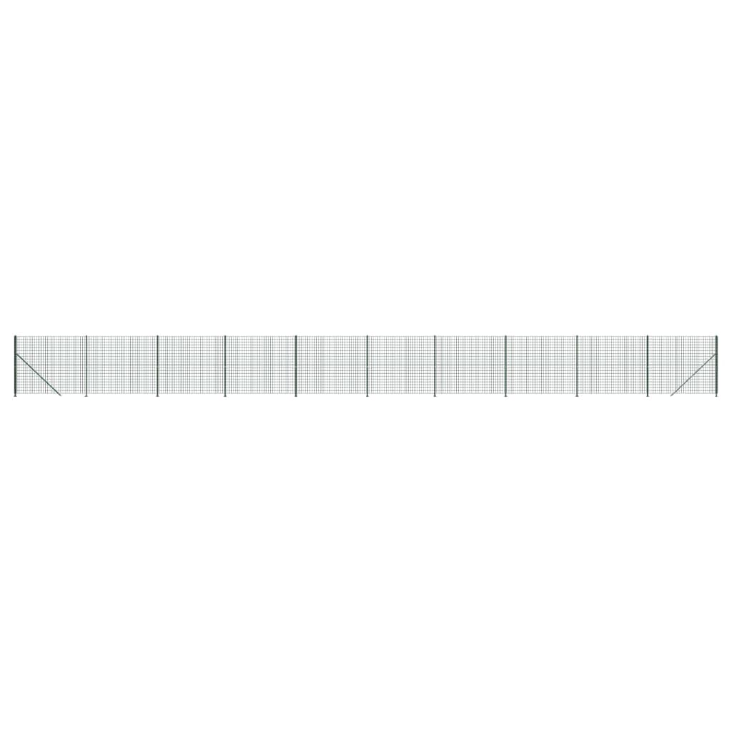 vidaXL Gard plasă de sârmă cu bordură, verde, 2,2x25 m vidaXL Gard plasă de sârmă cu bordură, verde, 2,2x25 m