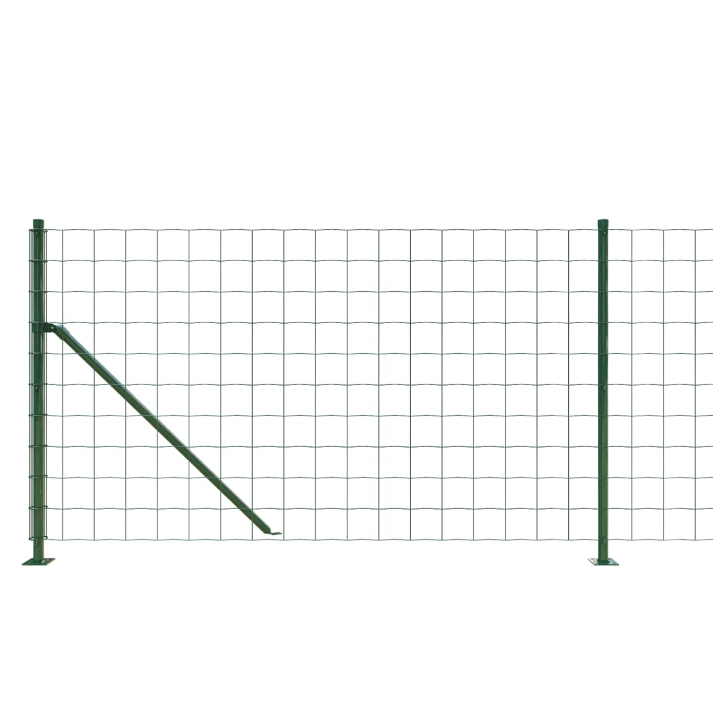 vidaXL Gard plasă de sârmă cu bordură, verde, 0,8x10 m