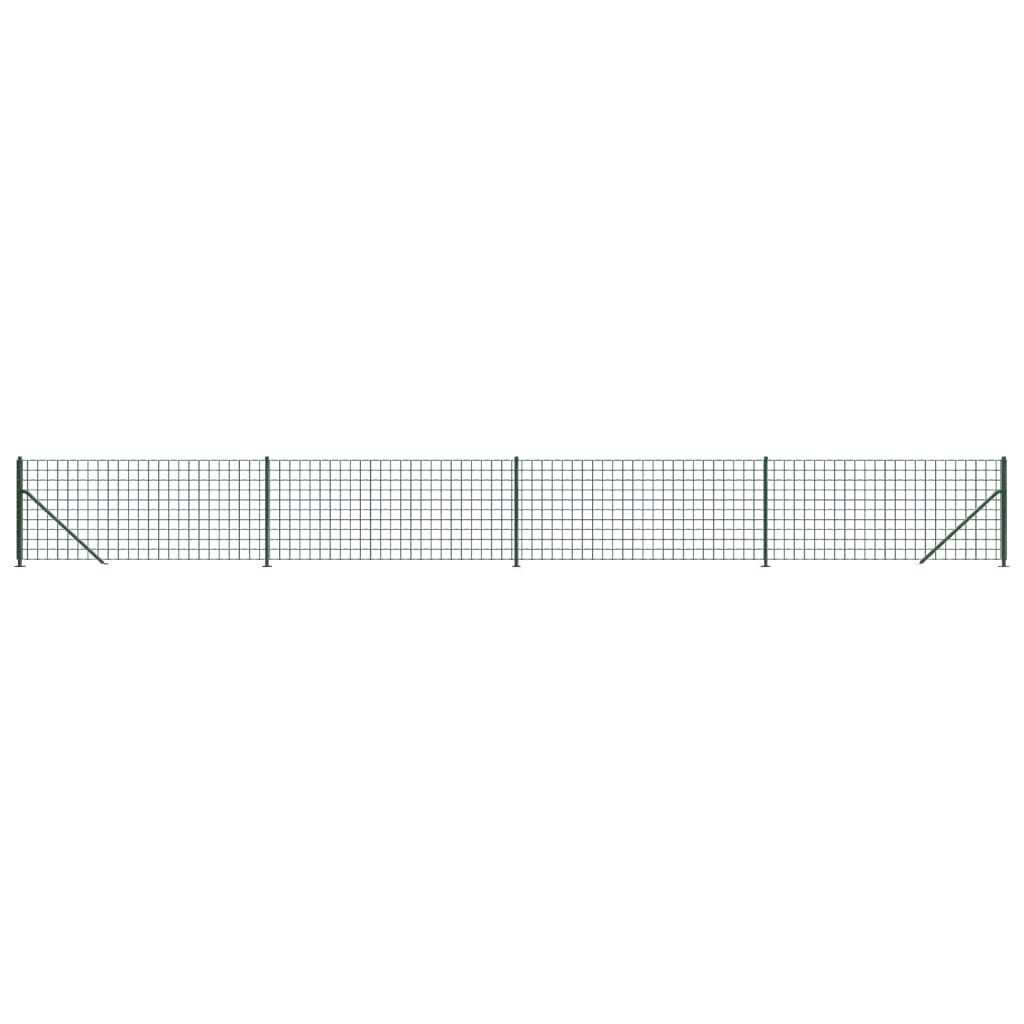 vidaXL Gard plasă de sârmă cu bordură, verde, 1x10 m vidaXL Gard plasă de sârmă cu bordură, verde, 1x10 m