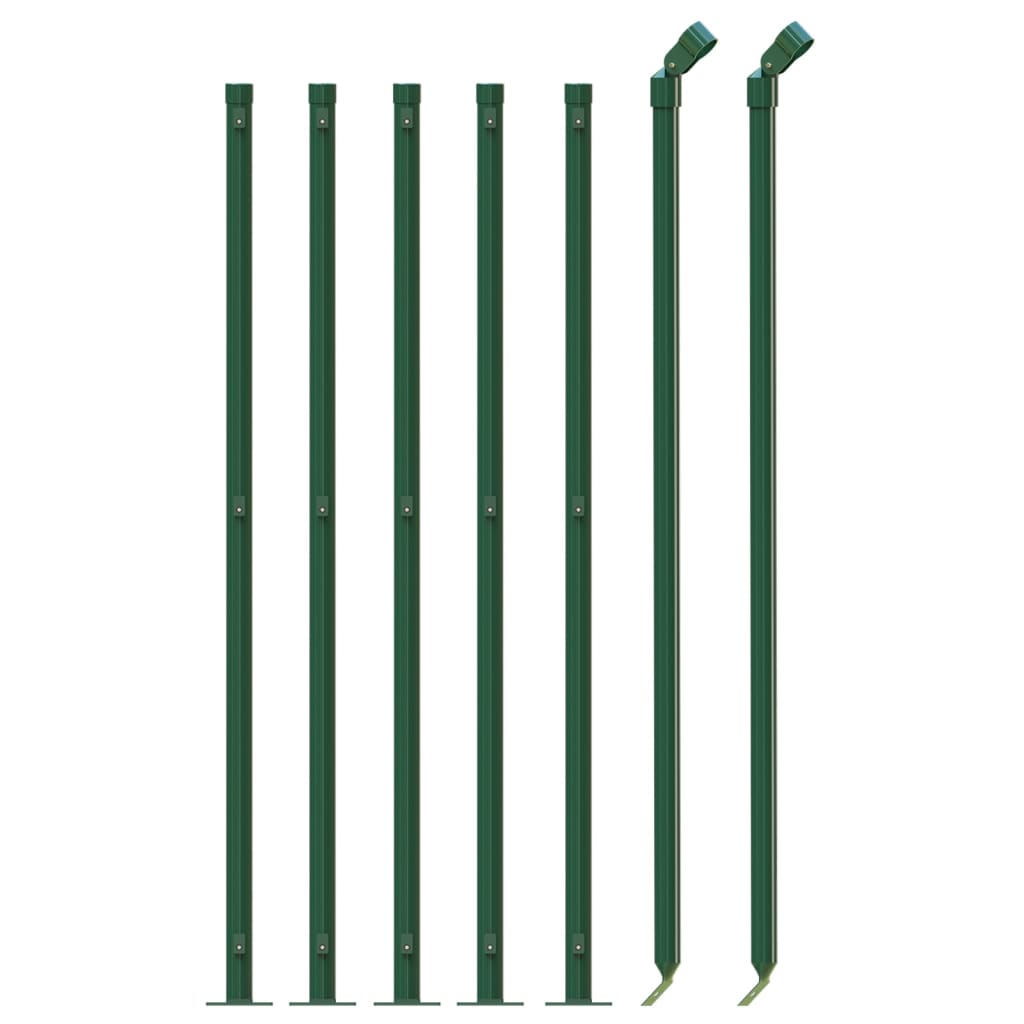 vidaXL Gard plasă de sârmă cu bordură, verde, 1x10 m vidaXL Gard plasă de sârmă cu bordură, verde, 1x10 m