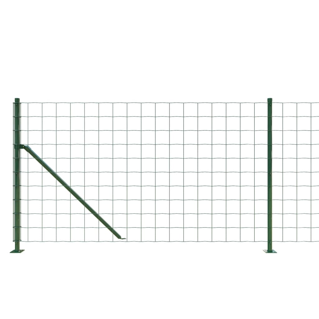 vidaXL Gard plasă de sârmă cu bordură, verde, 1x10 m vidaXL Gard plasă de sârmă cu bordură, verde, 1x10 m