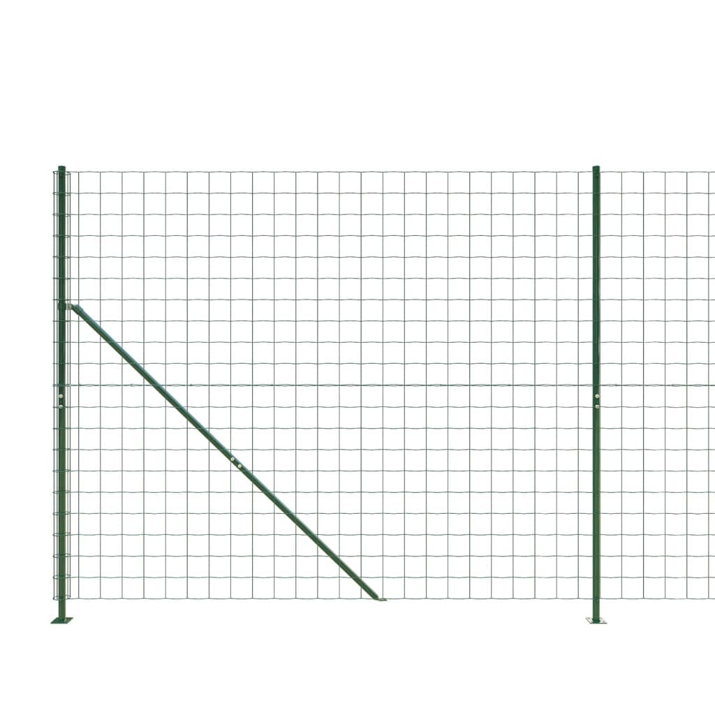 vidaXL Gard plasă de sârmă cu bordură, verde, 2x10 m vidaXL Gard plasă de sârmă cu bordură, verde, 2x10 m
