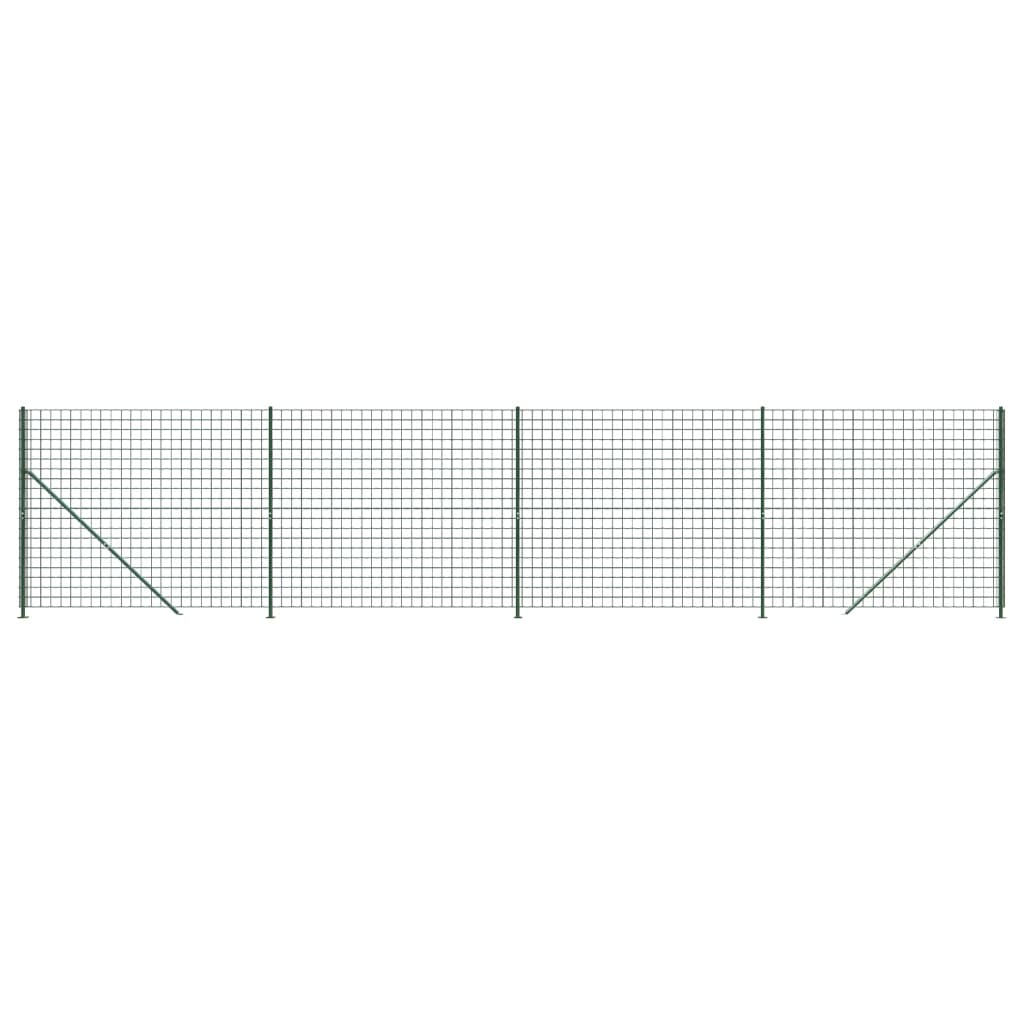 vidaXL Gard plasă de sârmă cu bordură, verde, 2,2x10 m vidaXL Gard plasă de sârmă cu bordură, verde, 2,2x10 m