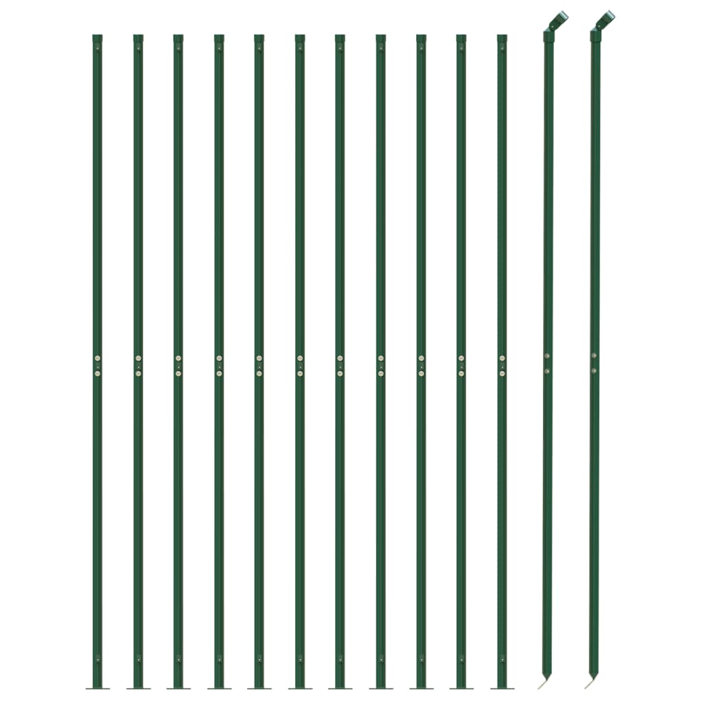 vidaXL Gard plasă de sârmă cu bordură, verde, 0,8x25 m