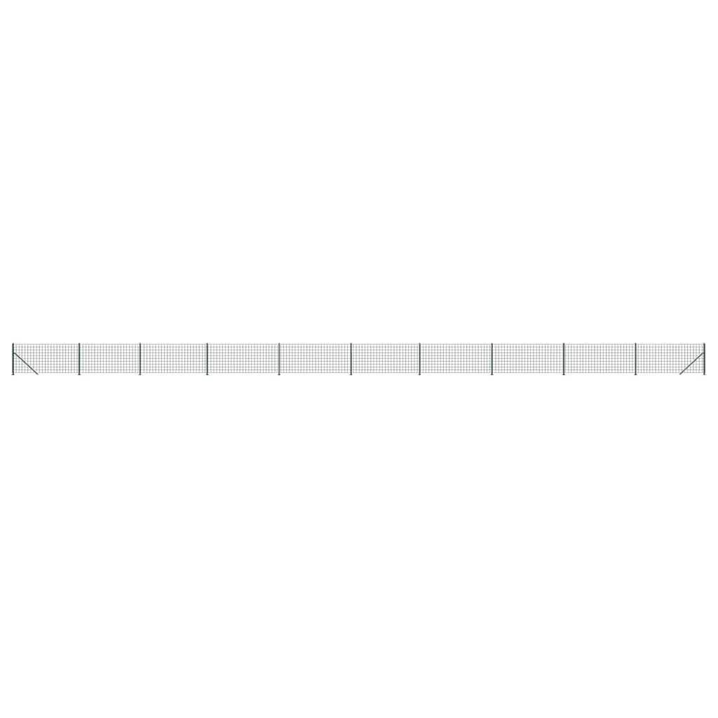 vidaXL Gard plasă de sârmă cu bordură, verde, 1x25 m vidaXL Gard plasă de sârmă cu bordură, verde, 1x25 m