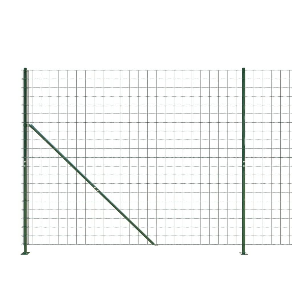 vidaXL Gard plasă de sârmă cu bordură, verde, 1,6x25 m vidaXL Gard plasă de sârmă cu bordură, verde, 1,6x25 m