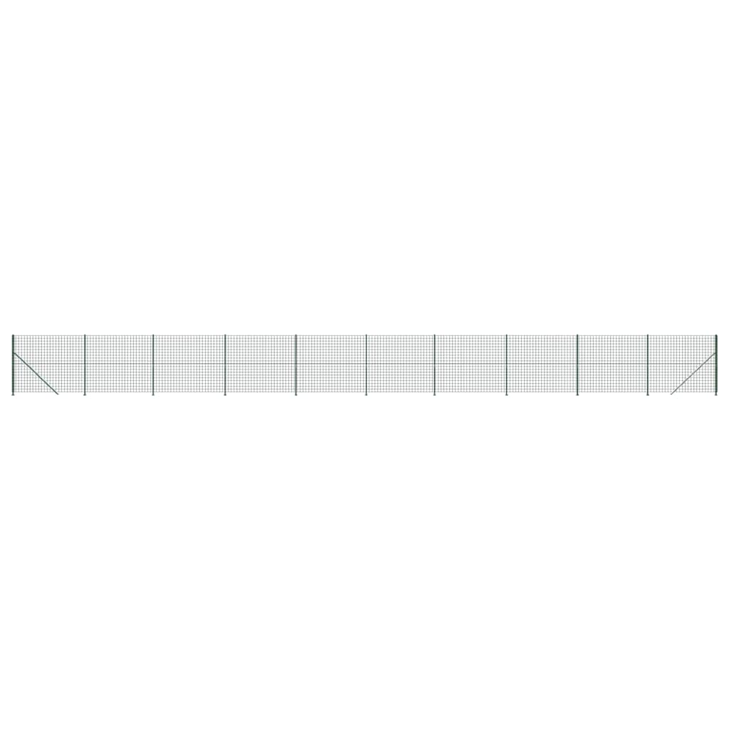 vidaXL Gard plasă de sârmă cu bordură, verde, 1,8x25 m vidaXL Gard plasă de sârmă cu bordură, verde, 1,8x25 m