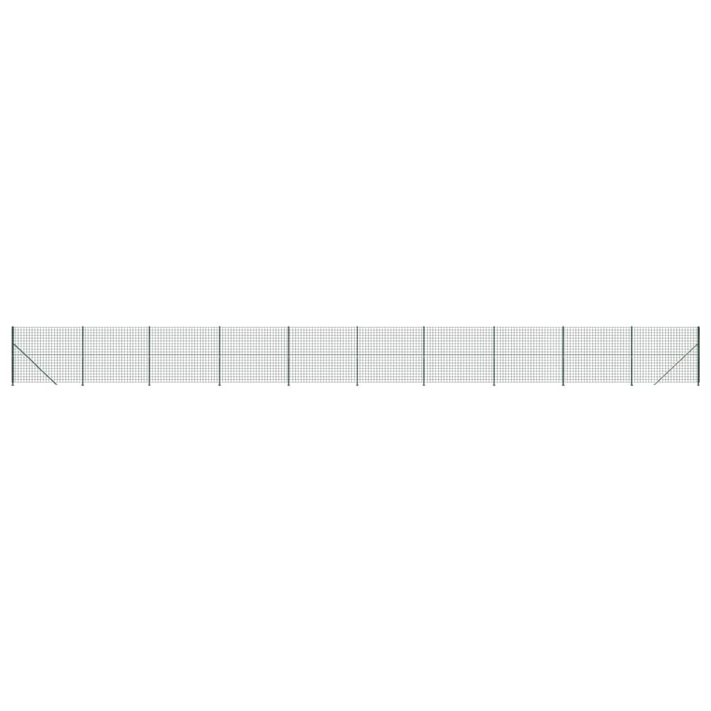 vidaXL Gard plasă de sârmă cu bordură, verde, 2,2x25 m vidaXL Gard plasă de sârmă cu bordură, verde, 2,2x25 m