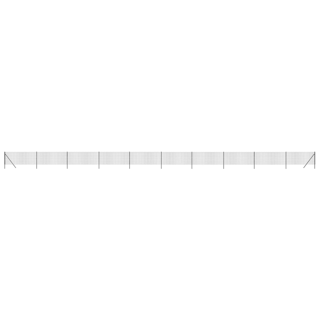 vidaXL Gard plasă de sârmă, antracit, 0,8x25 m, oțel galvanizat vidaXL Gard plasă de sârmă, antracit, 0,8x25 m, oțel galvanizat