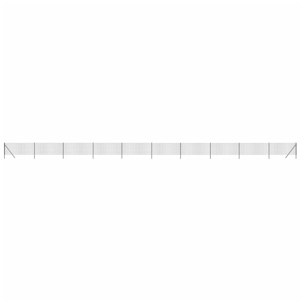 vidaXL Gard plasă de sârmă, antracit, 1,1x25 m, oțel galvanizat vidaXL Gard plasă de sârmă, antracit, 1,1x25 m, oțel galvanizat