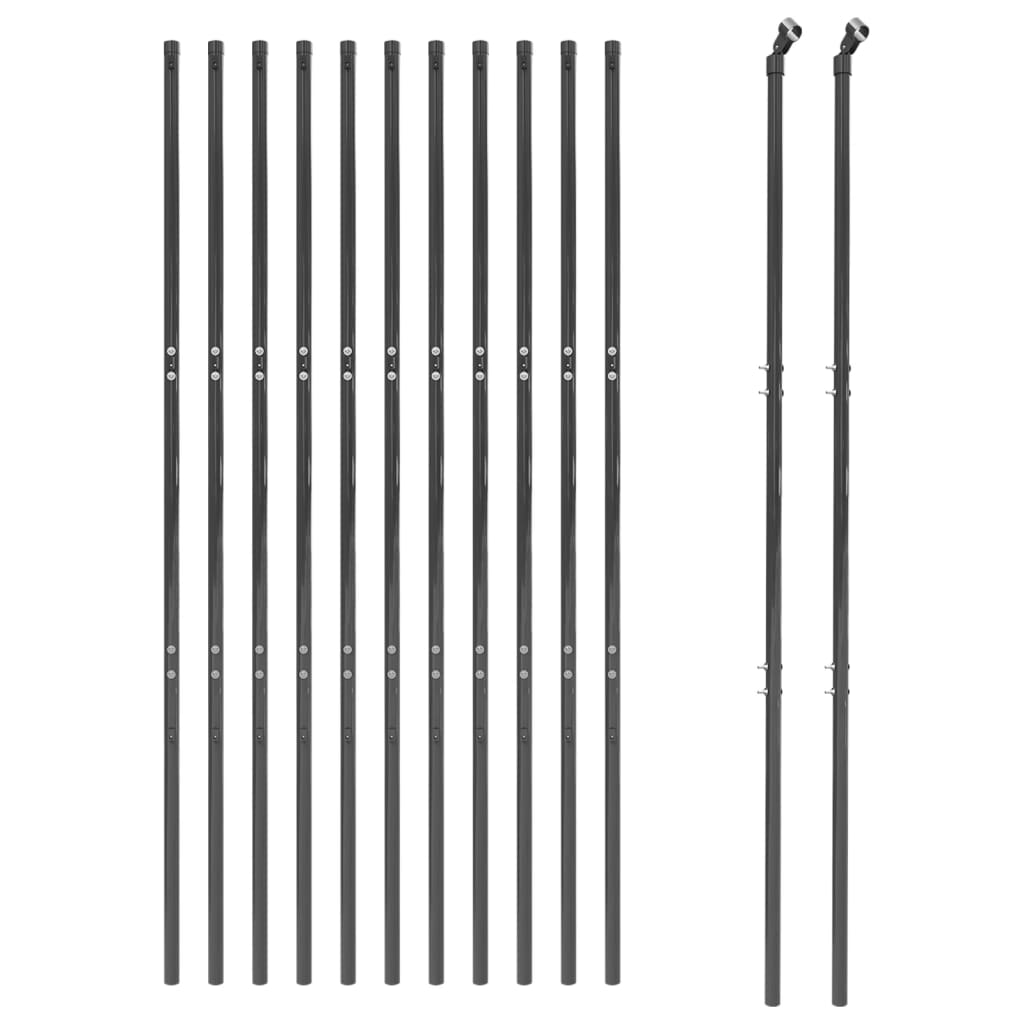 vidaXL Gard plasă de sârmă, antracit, 1,4x25 m, oțel galvanizat vidaXL Gard plasă de sârmă, antracit, 1,4x25 m, oțel galvanizat
