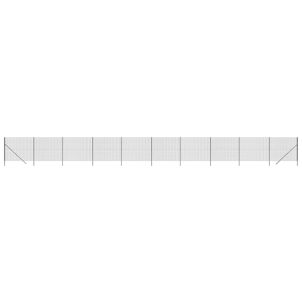 vidaXL Gard plasă de sârmă, antracit, 1,6x25 m, oțel galvanizat vidaXL Gard plasă de sârmă, antracit, 1,6x25 m, oțel galvanizat