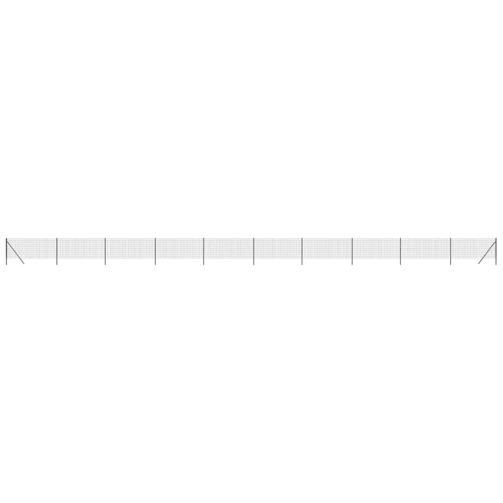vidaXL Gard plasă de sârmă, antracit, 1,1x25 m, oțel galvanizat vidaXL Gard plasă de sârmă, antracit, 1,1x25 m, oțel galvanizat