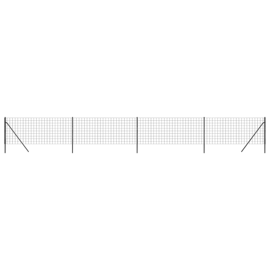 vidaXL Gard plasă de sârmă, antracit, 1,1x10 m, oțel galvanizat vidaXL Gard plasă de sârmă, antracit, 1,1x10 m, oțel galvanizat