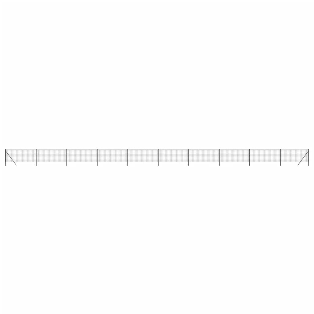 vidaXL Gard plasă de sârmă, antracit, 0,8x25 m, oțel galvanizat vidaXL Gard plasă de sârmă, antracit, 0,8x25 m, oțel galvanizat