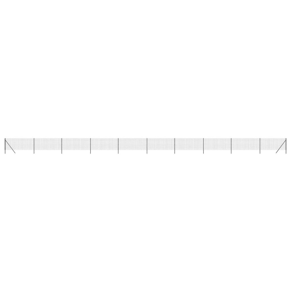 vidaXL Gard plasă de sârmă, antracit, 1,1x25 m, oțel galvanizat vidaXL Gard plasă de sârmă, antracit, 1,1x25 m, oțel galvanizat