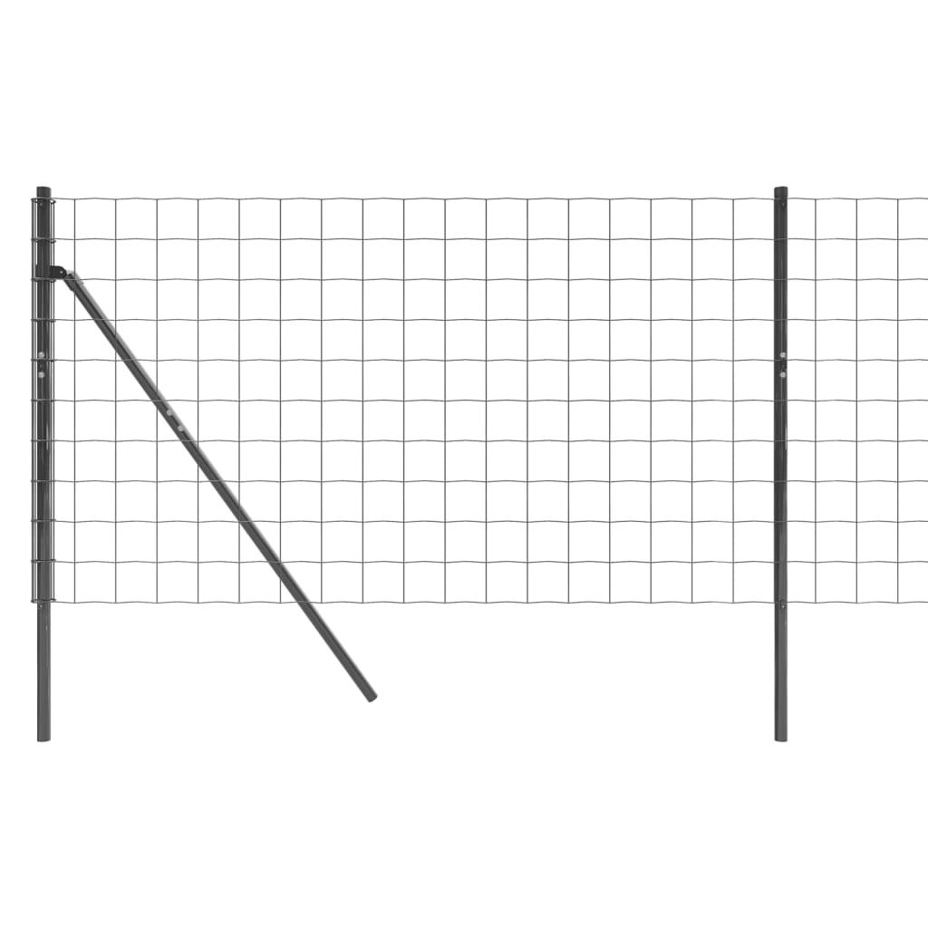 vidaXL Gard plasă de sârmă, antracit, 1,1x25 m, oțel galvanizat vidaXL Gard plasă de sârmă, antracit, 1,1x25 m, oțel galvanizat