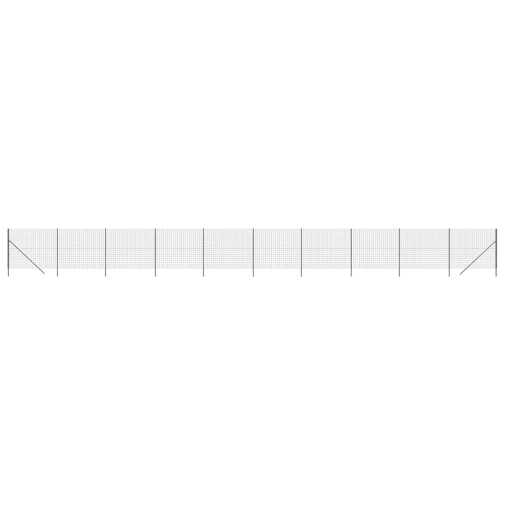 vidaXL Gard plasă de sârmă, antracit, 2x25 m, oțel galvanizat vidaXL Gard plasă de sârmă, antracit, 2x25 m, oțel galvanizat