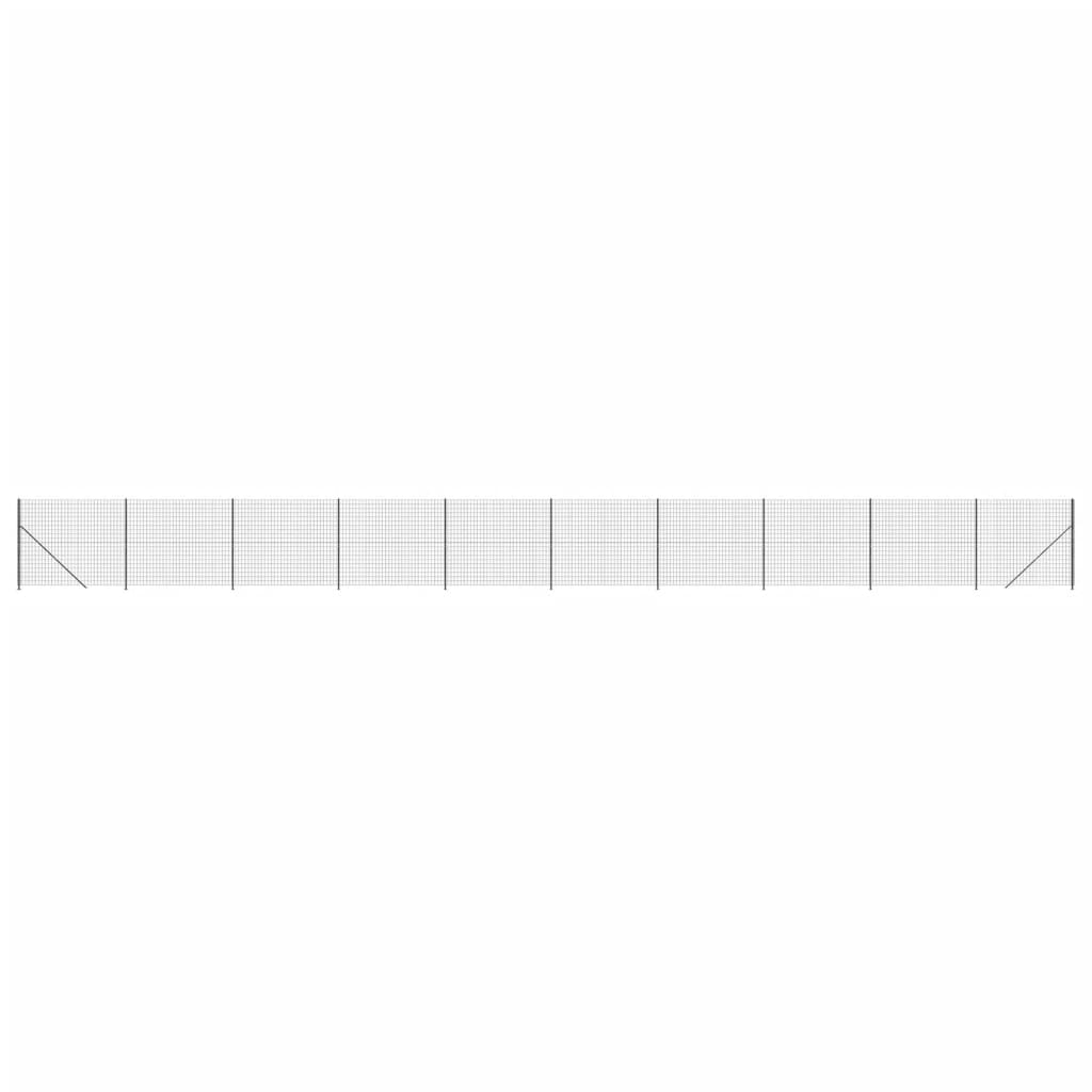 vidaXL Gard plasă de sârmă cu bordură, antracit, 1,8x25 m