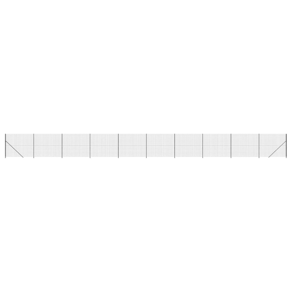 vidaXL Gard plasă de sârmă cu bordură, antracit, 1,4x25 m