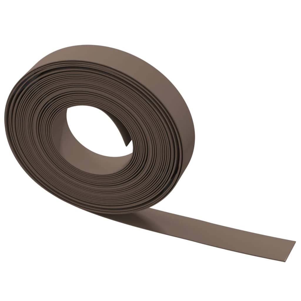 vidaXL Bordură de grădină, maro, 10 m 10 cm, polietilenă vidaXL Bordură de grădină, maro, 10 m 10 cm, polietilenă