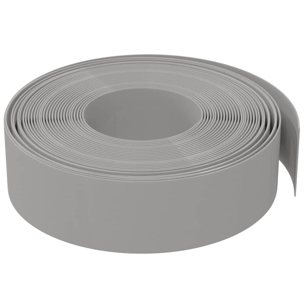 vidaXL Bordură de grădină, gri, 10 m 15 cm, polietilenă vidaXL Bordură de grădină, gri, 10 m 15 cm, polietilenă