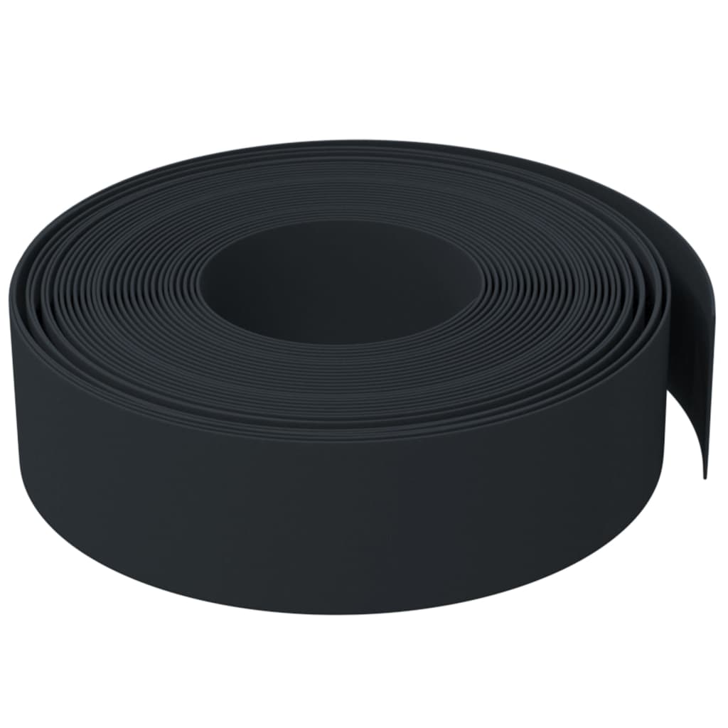 vidaXL Bordură de grădină, negru, 10 m 15 cm, polietilenă vidaXL Bordură de grădină, negru, 10 m 15 cm, polietilenă