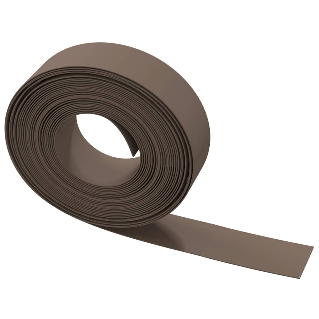vidaXL Bordură de grădină, maro, 10 m 15 cm, polietilenă vidaXL Bordură de grădină, maro, 10 m 15 cm, polietilenă