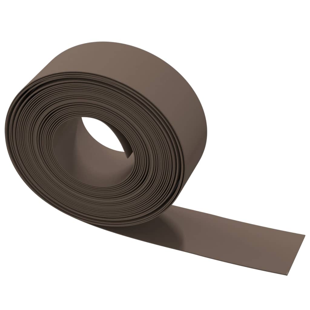 vidaXL Bordură de grădină, maro, 10 m 20 cm, polietilenă vidaXL Bordură de grădină, maro, 10 m 20 cm, polietilenă