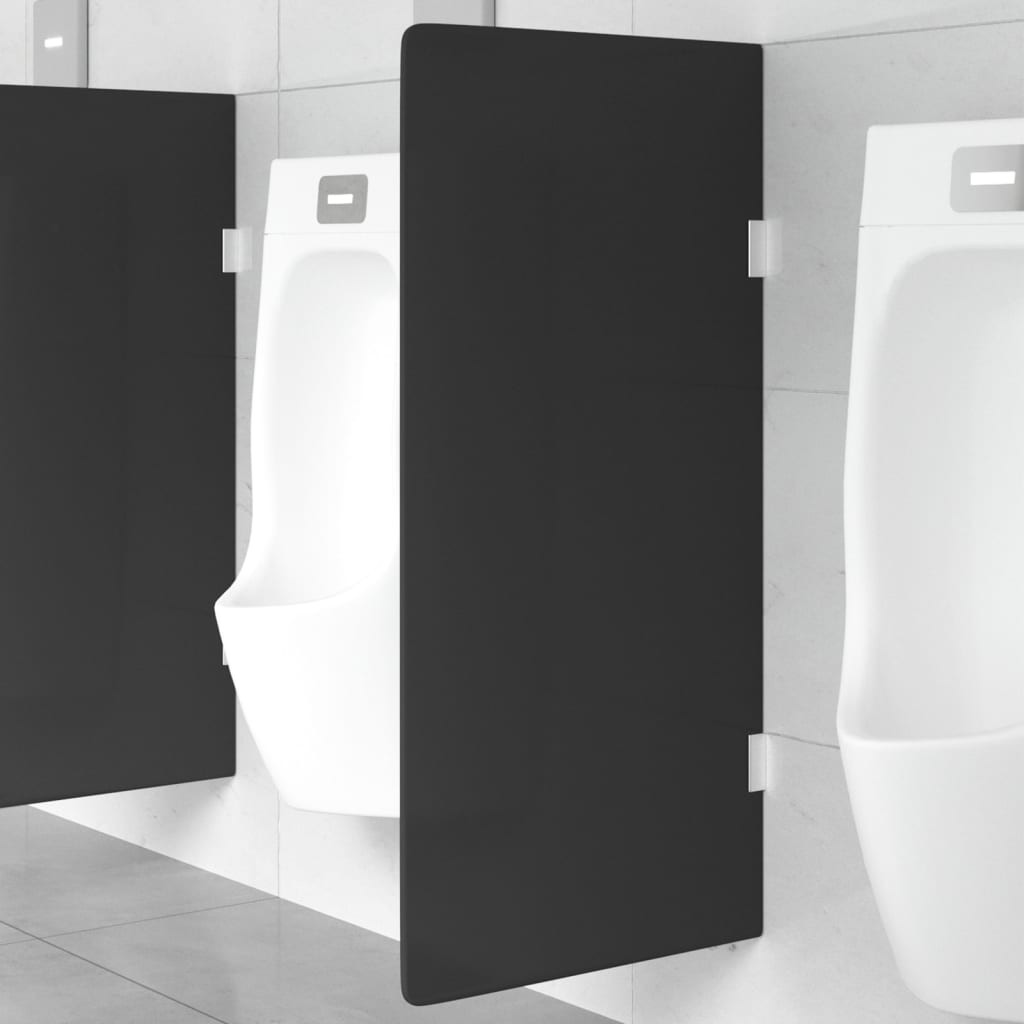 vidaXL Ecran intimitate pisoar perete negru 90x40cm sticlă securizată vidaXL Ecran intimitate pisoar perete negru 90x40cm sticlă securizată