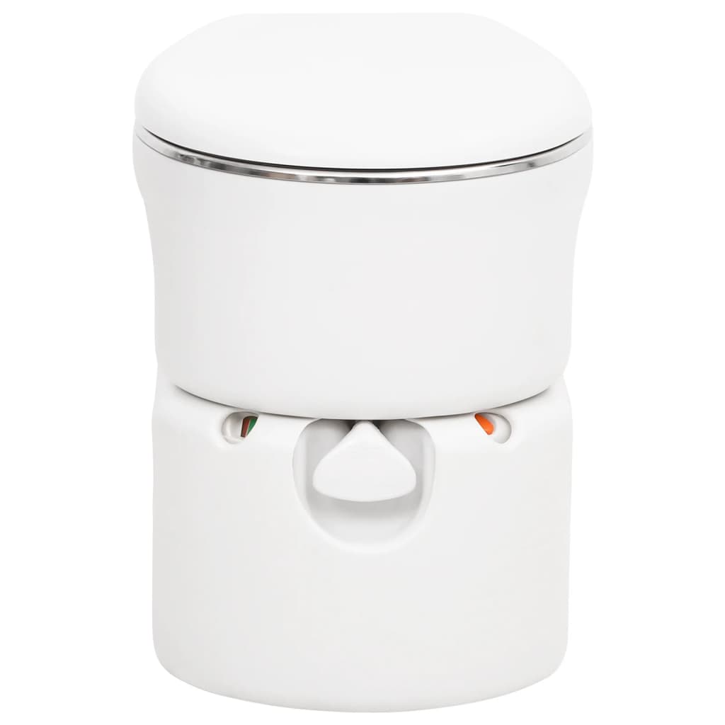 vidaXL Toaletă de camping integrată, alb, 24+17 L HDPE și oțel vidaXL Toaletă de camping integrată, alb, 24+17 L HDPE și oțel