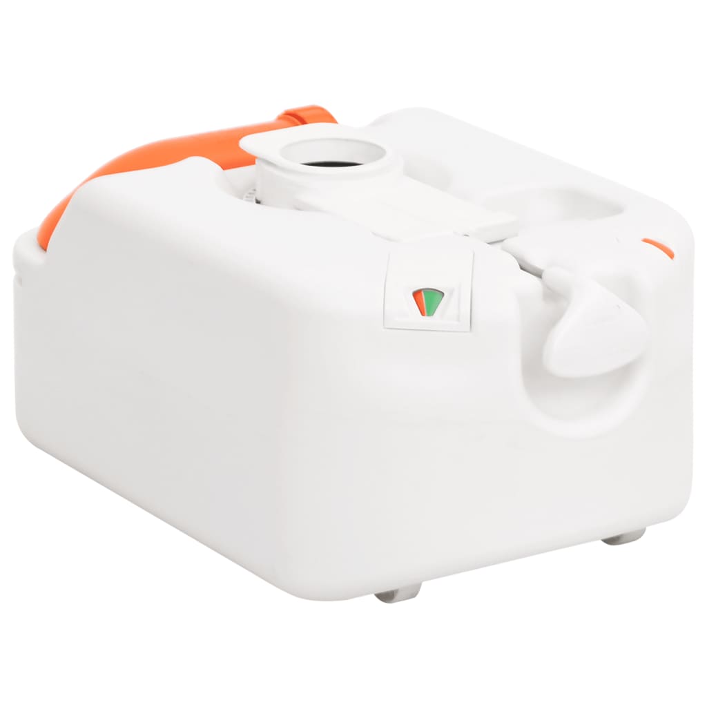 vidaXL Toaletă de camping integrată, alb, 24+17 L HDPE și oțel vidaXL Toaletă de camping integrată, alb, 24+17 L HDPE și oțel