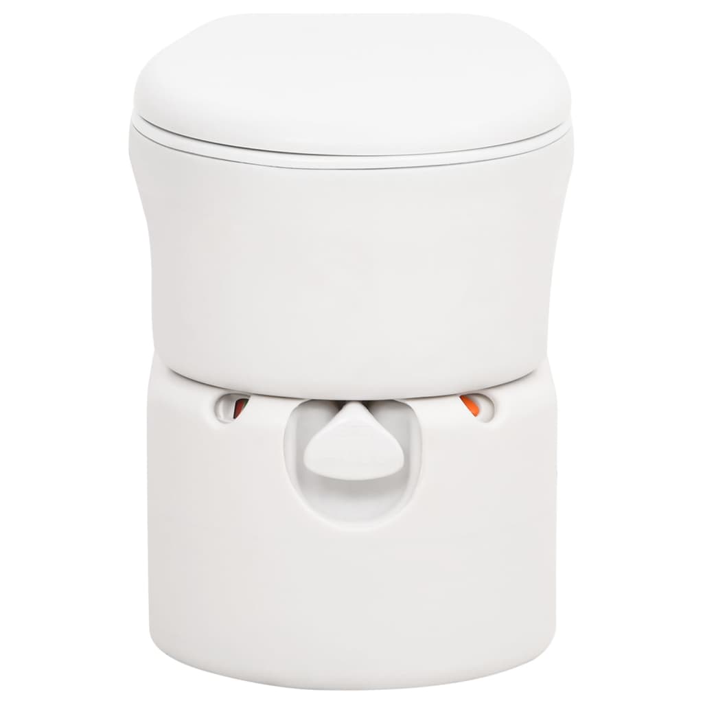 vidaXL Toaletă de camping integrată, alb, 24+17 L HDPE și email vidaXL Toaletă de camping integrată, alb, 24+17 L HDPE și email