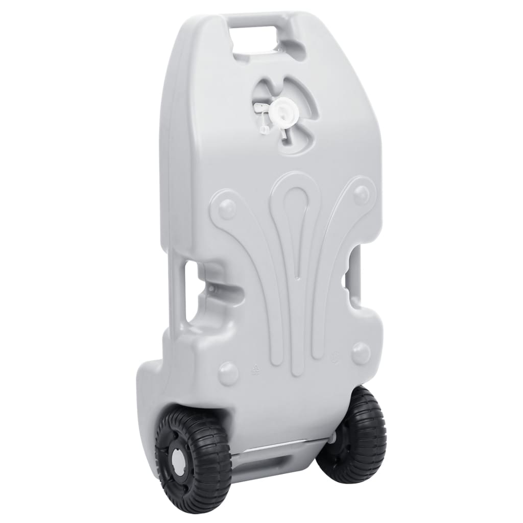 vidaXL Rezervor de apă cu roți pentru camping, gri, 25 L vidaXL Rezervor de apă cu roți pentru camping, gri, 25 L