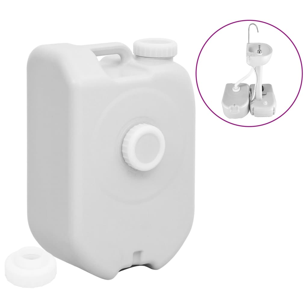 vidaXL Rezervor de apă portabil cu adaptor, gri, 24 L vidaXL Rezervor de apă portabil cu adaptor, gri, 24 L