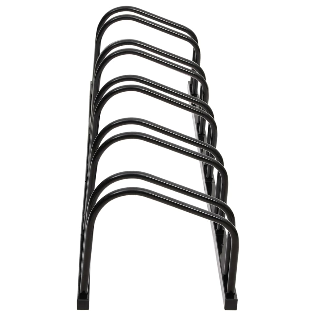 vidaXL Suport de biciclete, pentru 5 biciclete, negru, oțel vidaXL Suport de biciclete, pentru 5 biciclete, negru, oțel