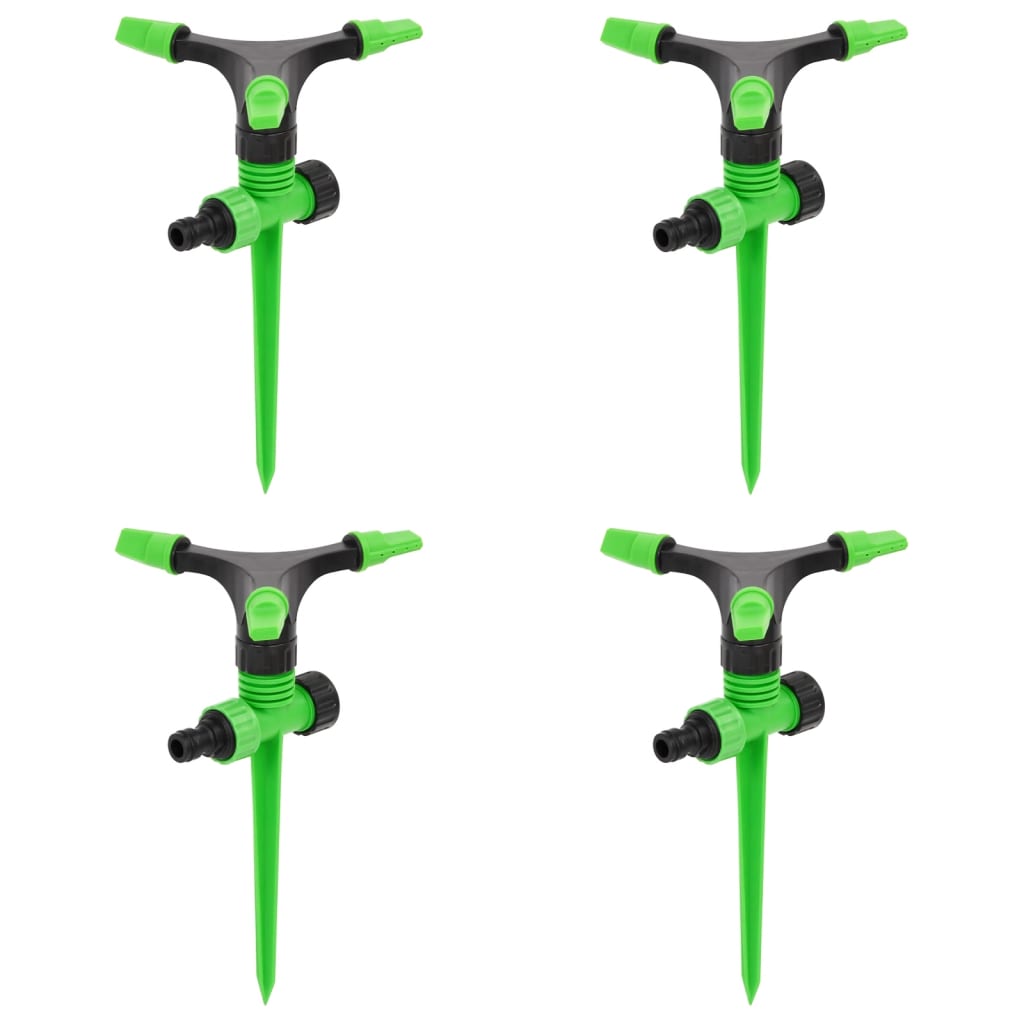 vidaXL Aspersoare rotative 4 buc. verde și negru 16x13,5x25,5cm ABS&PP vidaXL Aspersoare rotative 4 buc. verde și negru 16x13,5x25,5cm ABS&PP