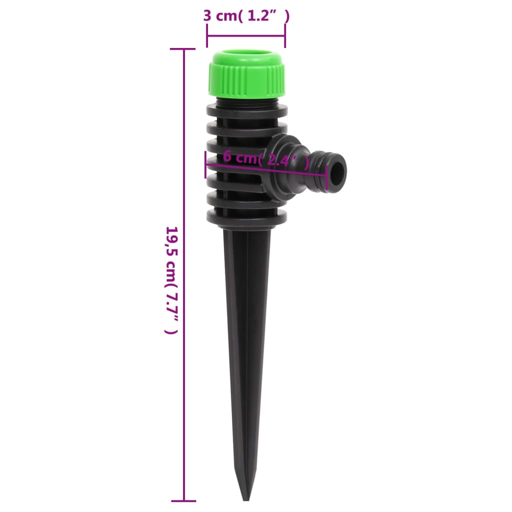 vidaXL Aspersoare rotative 6 buc. verde și negru 3x6x19,5 cm ABS și PP vidaXL Aspersoare rotative 6 buc. verde și negru 3x6x19,5 cm ABS și PP
