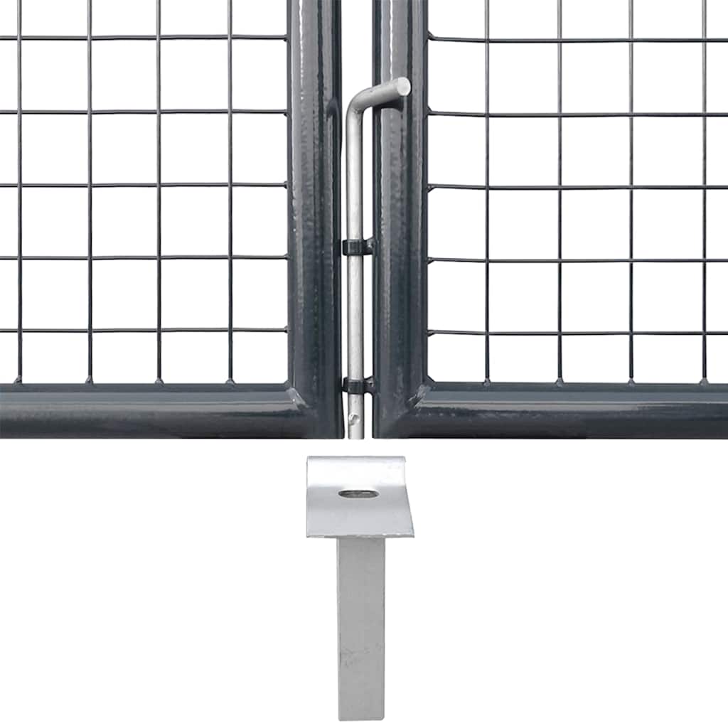 vidaXL Poartă de grădină din plasă antracit 300x175 cm oțel galvanizat vidaXL Poartă de grădină din plasă antracit 300x175 cm oțel galvanizat