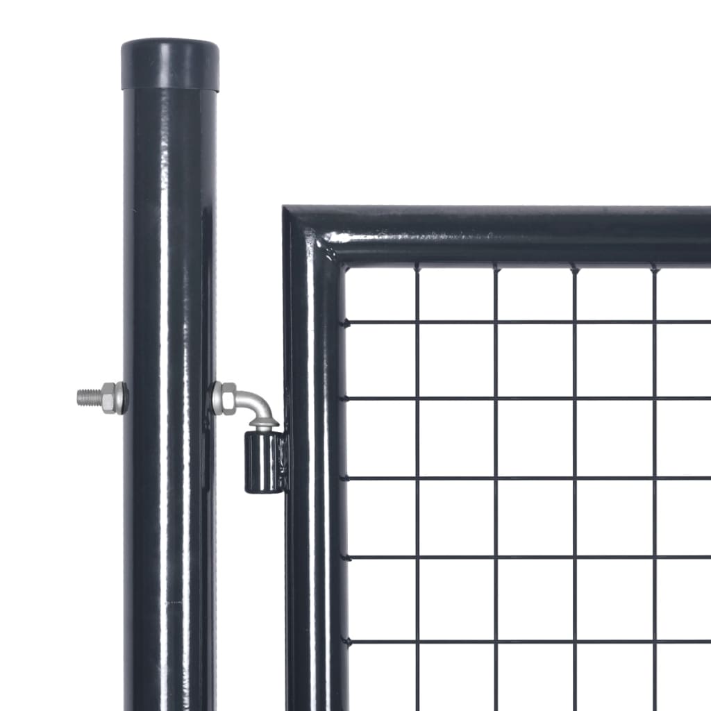 vidaXL Poartă de grădină din plasă antracit 350x175 cm oțel galvanizat vidaXL Poartă de grădină din plasă antracit 350x175 cm oțel galvanizat