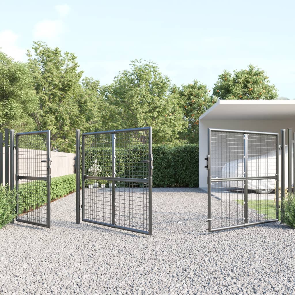 vidaXL Poartă de grădină din plasă antracit 400x175 cm oțel galvanizat