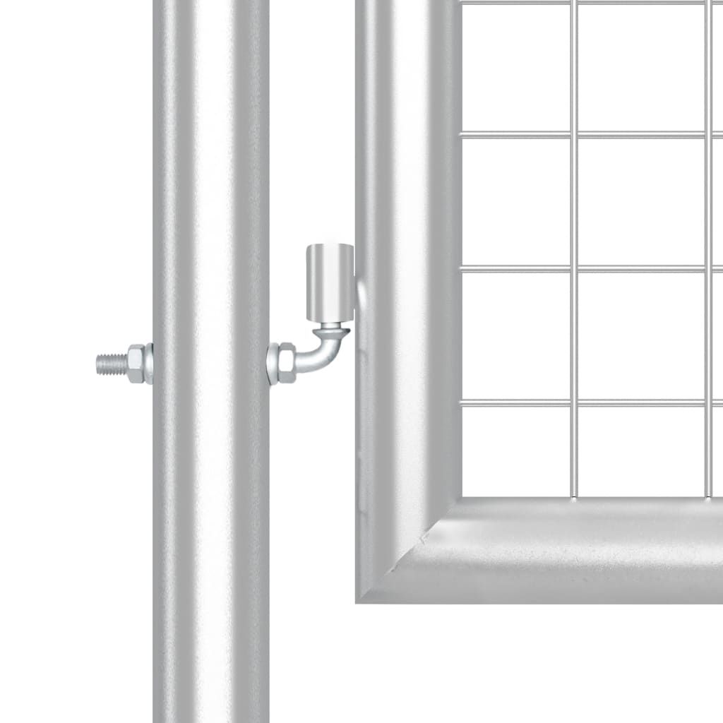 vidaXL Poartă de grădină din plasă argintie 500x175 cm oțel galvanizat vidaXL Poartă de grădină din plasă argintie 500x175 cm oțel galvanizat