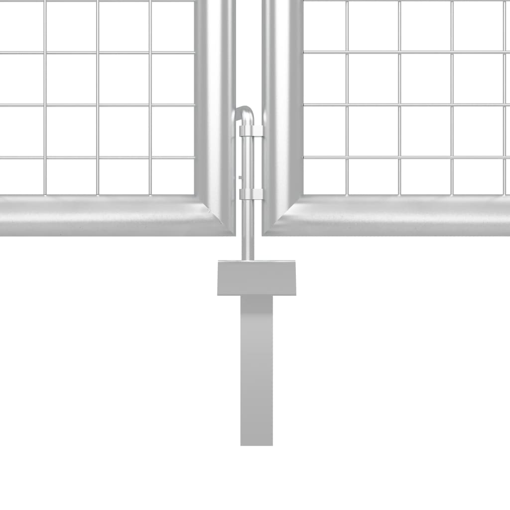 vidaXL Poartă de grădină din plasă argintie 500x175 cm oțel galvanizat vidaXL Poartă de grădină din plasă argintie 500x175 cm oțel galvanizat