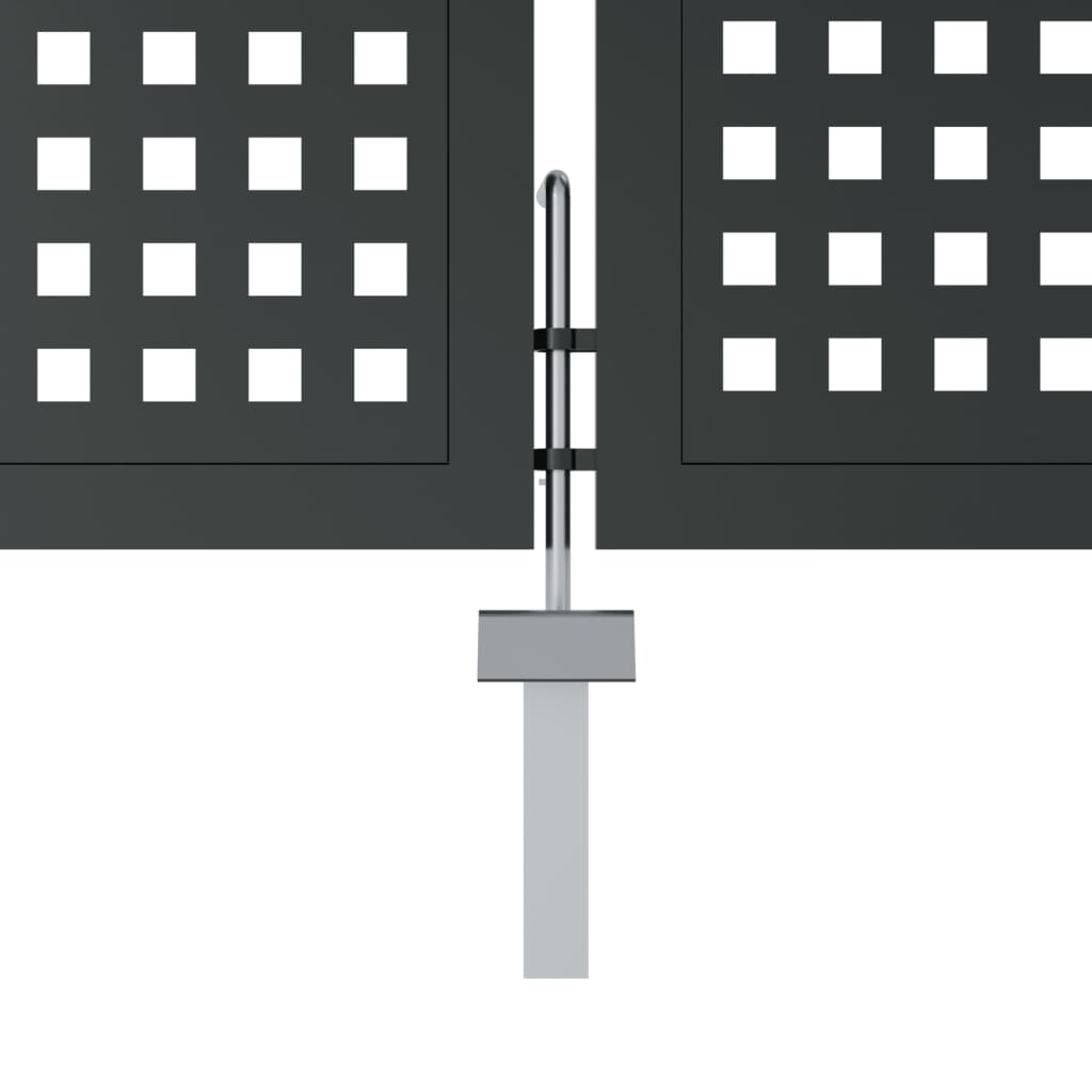 vidaXL Poartă de grădină antracit 400x125 cm oțel