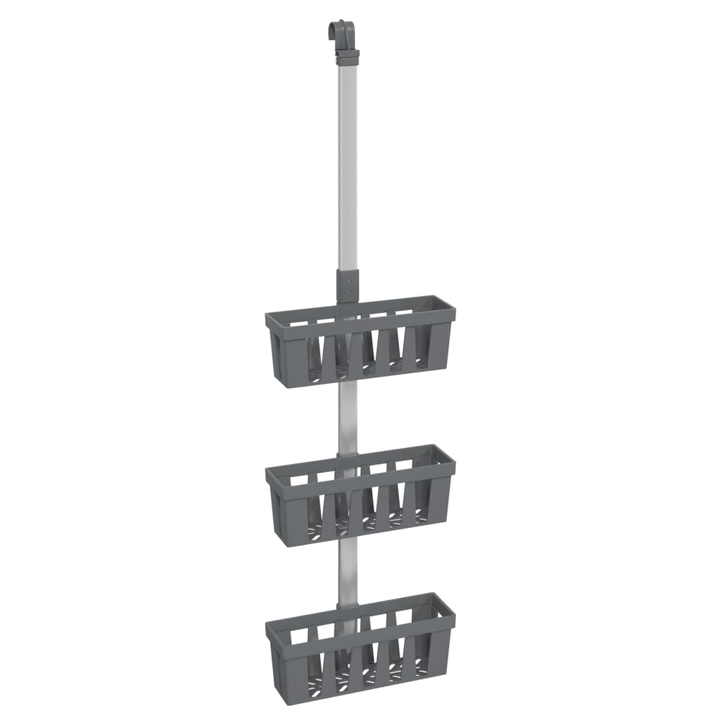vidaXL Raft suspendat pentru duș 30x15x(67-105) cm aluminiu vidaXL Raft suspendat pentru duș 30x15x(67-105) cm aluminiu